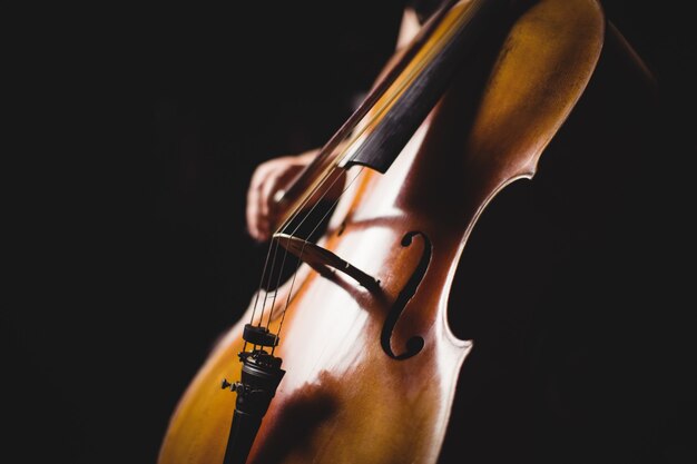 Female student playing violin