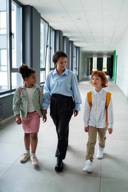 Female teacher at school