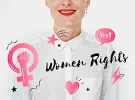 Free photo feminism equality confidence women right