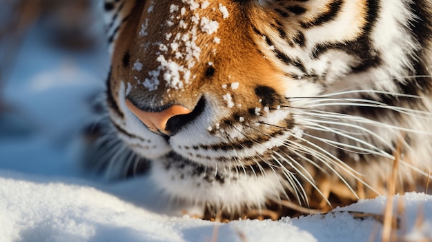 Ferocious tiger winter season