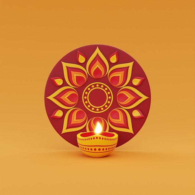 Free Photo festival of lights floral symbol with candle