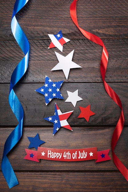 Free Photo festive arrangement of 4th of july elements