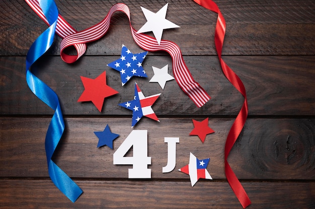 Free photo festive arrangement of 4th of july elements