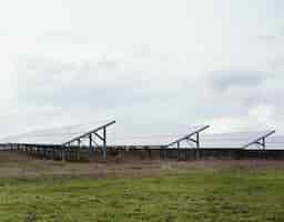 Free photo field with lots of solar panels