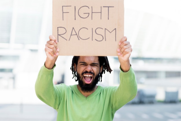 Free photo fight racism quote black lives matter concept