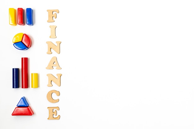 Free photo finance diagrams with copy space background