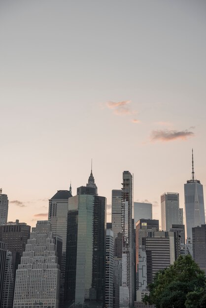 Financial district new york city skyline