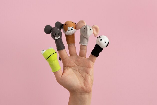 Finger puppets show composition