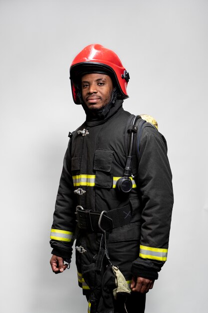 Firefighter ready for his mission