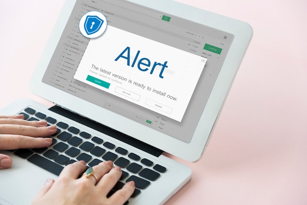 Firewall Antivirus Alert Protection Security Caution Concept