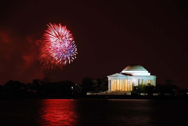 Fireworks by lake Washington DC