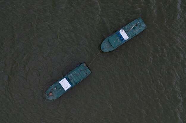 Fishing boats, floating the calm waters and going for fishing