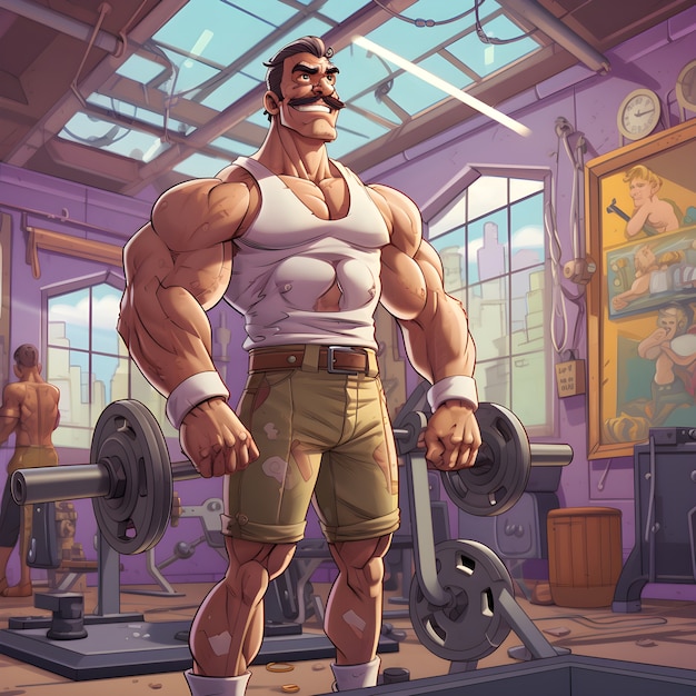 Fit cartoon character training