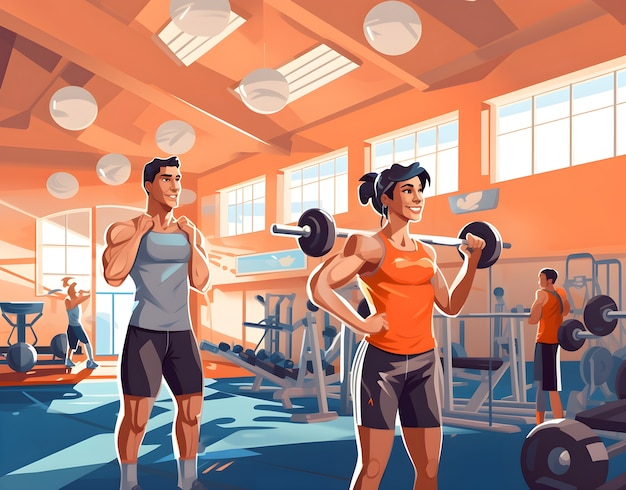 Fit cartoon character training