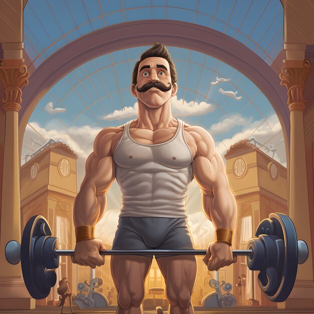 Fit cartoon character training