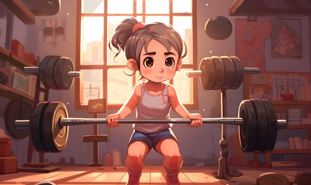 Fit cartoon character training