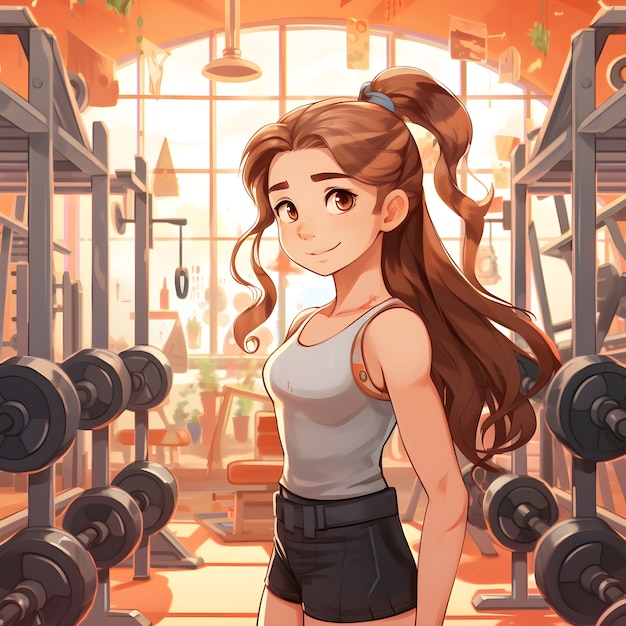 Fit cartoon character training