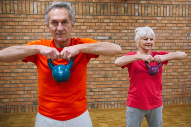 Fitness concept with elderly people training