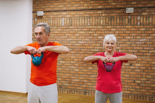 Fitness concept with grandparents training