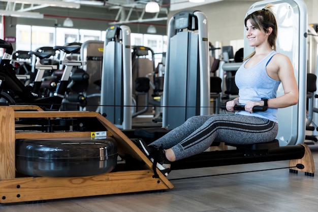 Free Photo fitness girl making exercise