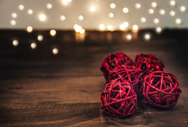 Five christmas balls