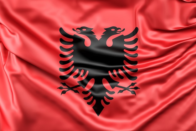 Free Photo flag of albania