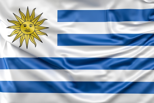 Free Photo flag of uruguay