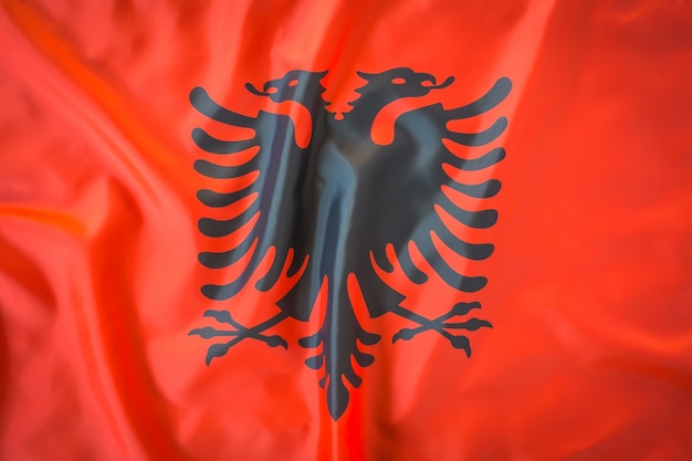 Flags of Albania .