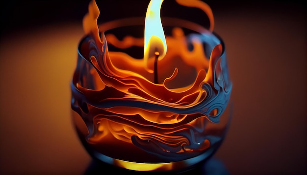 Free photo flames ignite candlelight glowing symbol of romance generated by ai