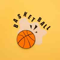 Free photo flat lay of basketball