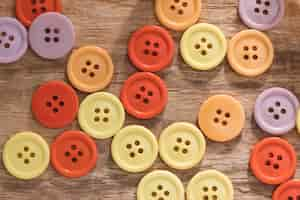 Free photo flat lay of buttons