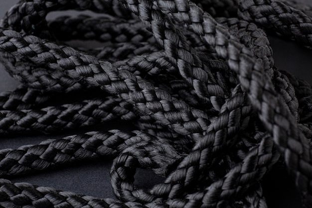 Free Photo flat lay close-up of rope texture composition