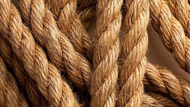 Free photo flat lay close-up of rope texture composition