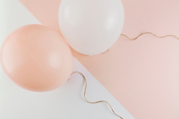 Free photo flat lay composition of birthday elements with copyspace