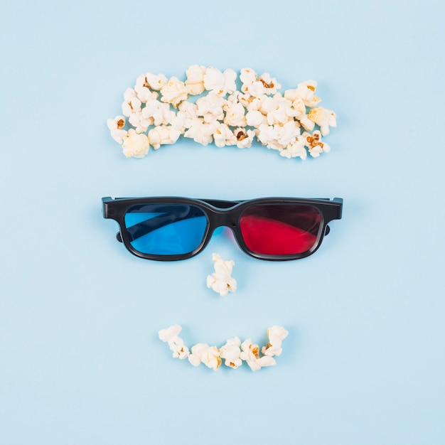 Free Photo flat lay composition of cinema objects