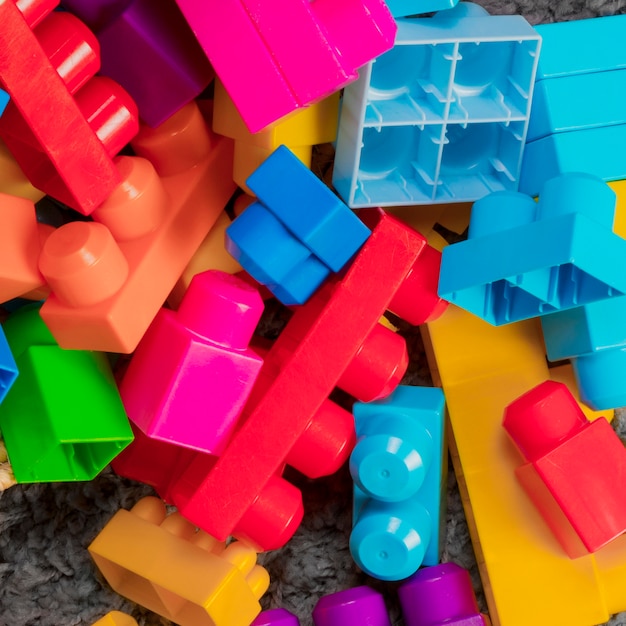 Free Photo flat lay composition of toys