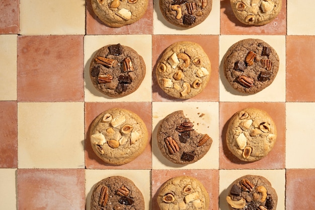 Free Photo flat lay cookies arrangement