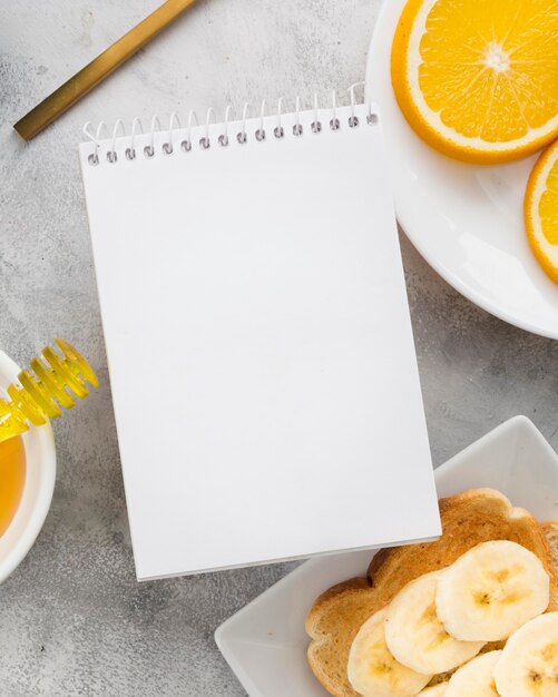 Flat lay of delicious breakfast concept