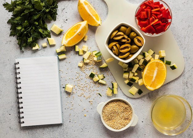 Free Photo flat lay of food ingredients