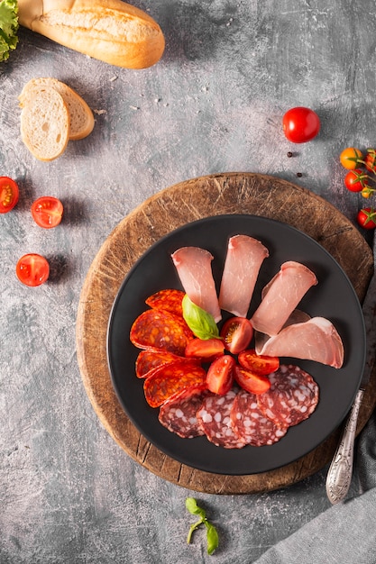 Free photo flat lay of fresh meat concept