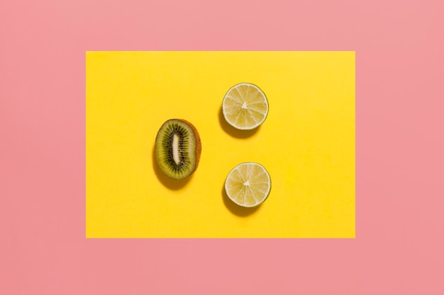 Free photo flat lay lemons arrangement