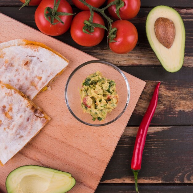 Free Photo flat lay of mexican meal