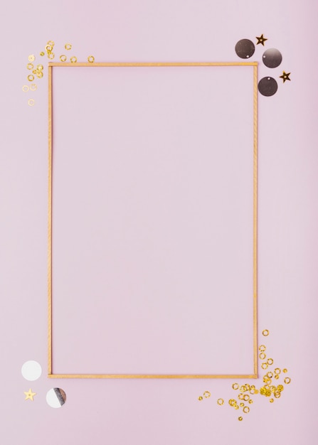 Free Photo flat lay minimalist frame with copy space