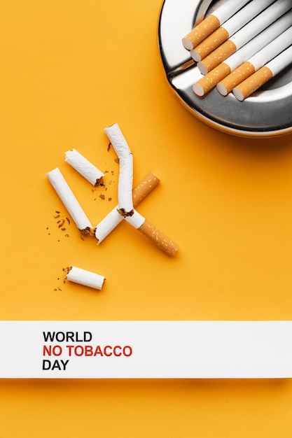 Free Photo flat lay no tobacco day elements arrangement