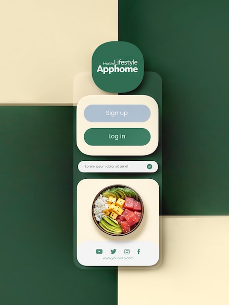 Free Photo flat lay nutritional counter app concept