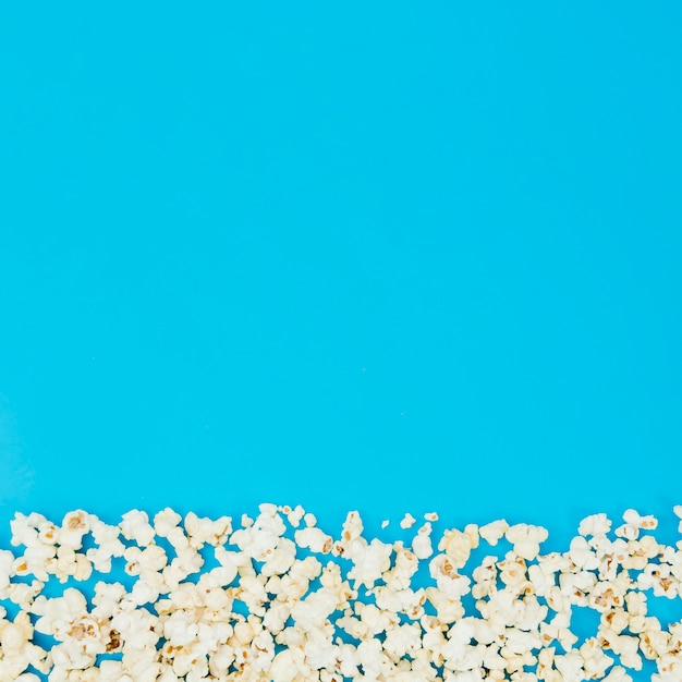 Flat lay popcorn composition for cinema concept