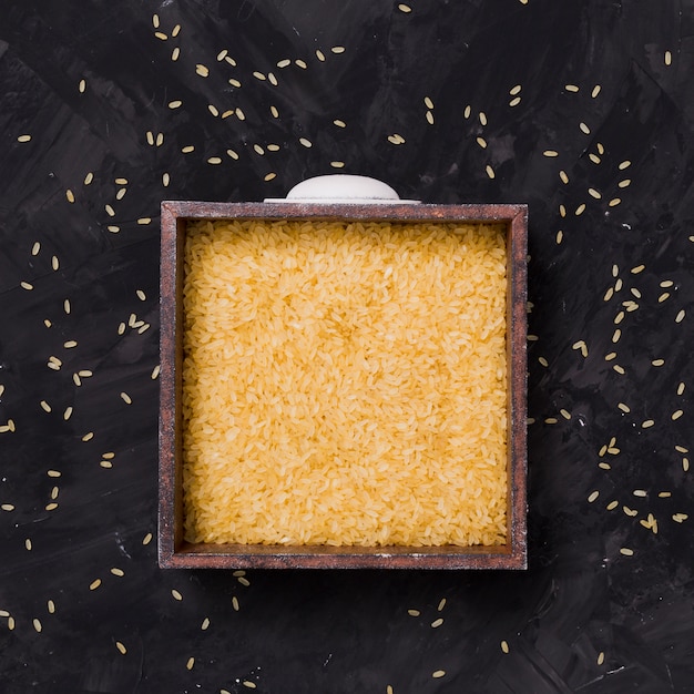 Free photo flat lay rice composition