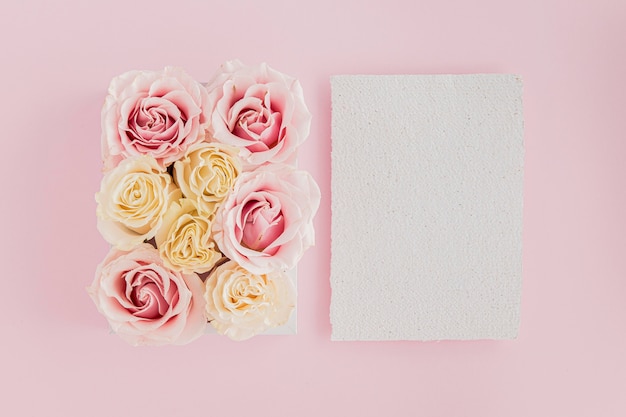 Free photo flat lay of valentine's day concept with copy space