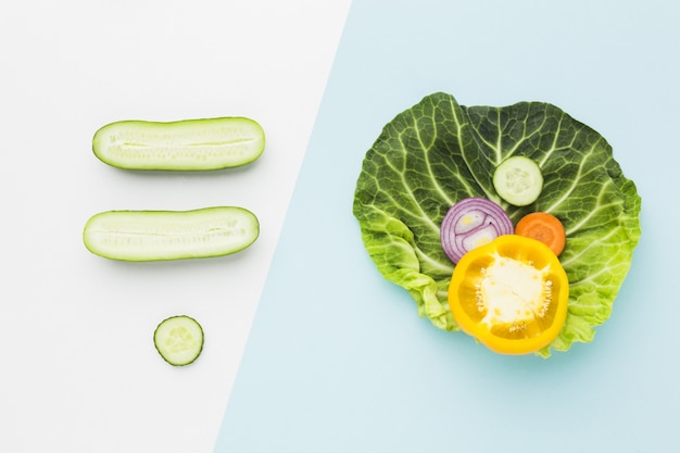 Free Photo flat lay of vegetables concept arrangement