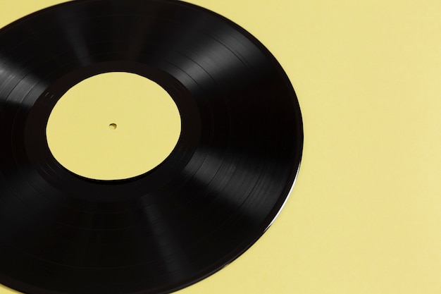 Flat lay vinyl record composition